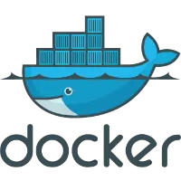 The logo of docker